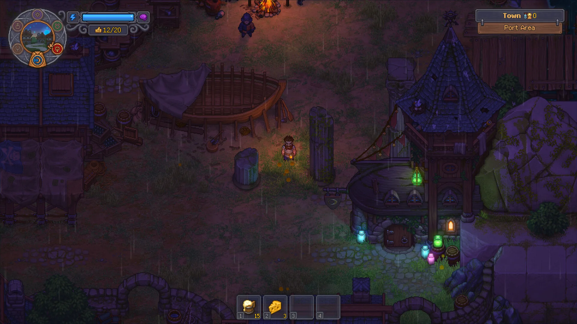 Official Graveyard Keeper 2 screenshot of the Town Port Area